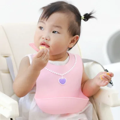 High Quality Baberos Con Bpa Libre De Silicona Easy Clean Organic Baby Bibs
