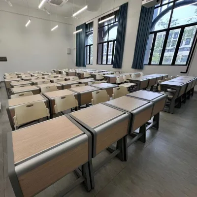 2025 Foshan School Furniture Metal High School Single Desk And Chair