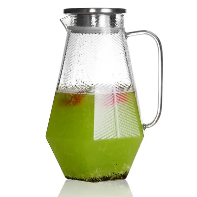 Glass Carafe Glass Pitcher Borosilicate Glass Water Pitcher Sustainable Bottle