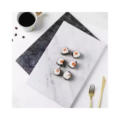 Factory Direct Sale Natural Marble Tray Cheese Bread Slice Tray Marble Dishes & Plates
