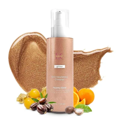 Private Label Body Shimmer Oil Wholesales Waterproof Moisturizing Glowing Skin Glistening Bronze Body Shimmer Bulk