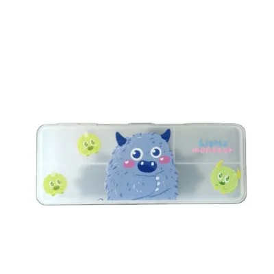 Clear plastic storage cases for pencil and stationery box