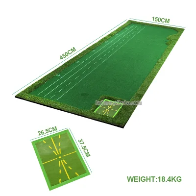 Factory Direct Top-notch Golf Putting Green Mat with Track Detection Training Aids