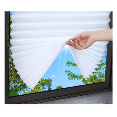 Window Blackout Curtains, Non Perforated Pleated Leaf Curtains, Sunshade Retractable Curtains, Non-woven Insulation Curtains