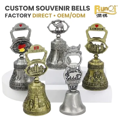 Luxury Solid Metal Dinner Bell, Mirror Polished Hotel Call Bell, Melodic Service Bell for Wedding, Custom Logo Support