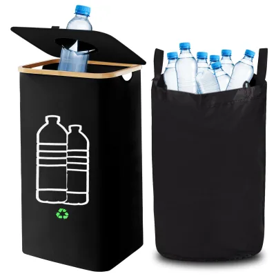 Large Indoor Integrated Carry Bag Deposit Bottle Collector Container Waste Bins Trash Can Empty Bottle Storage Bucket
