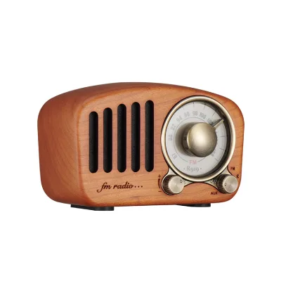 Bluetooth Speaker Vintage Radio Christmas Gift Wooded Crafts for Wood Holiday Decoration & Gift Model