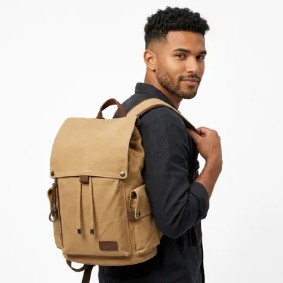Hot Sale Multi-Purpose Large Capacity Durable Canvas Pattern Organic Polyester Open Closure External Frame Waterproof National