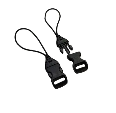 10mm Mini Black Camera Rope Strap Outdoor Backpack Detachable Plastic Quick Release Clip Suitcase Adjustable Buckle