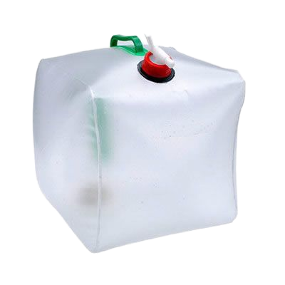 Large Capacity 20L Transparent PVC Outdoor Water Bottle Square Hydration Folding Bucket for Camping Water Storage