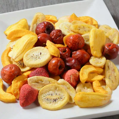6 Kinds of with HALAL and Kosher BRC Fried Fruit Snacks Sweet Taste Mixed Fruit Crisp Crunchy Snacks