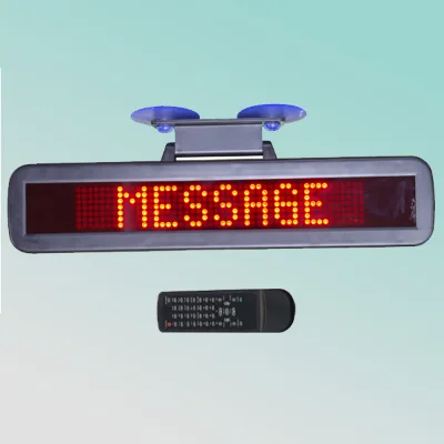 CE RoHS English Remote Control 7X48pixel P4.75mm Red Indoor Dot matrix 12volt LED Car Signs LED Display for Car