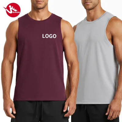 Wholesale Loose Fit Quick Dry Breathable High Stretch Gym Marathon Outdoor Fitness Performance Men Training Tank