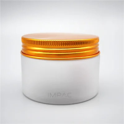 custom frosted plastic pcr recyclable scrub cream 4oz plastic jar with lid