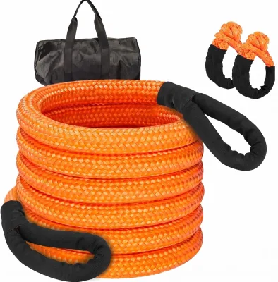 1" X 30' Kinetic Recovery Rope 36,000lbs with 2 Soft Shackles, Off Road Recovery Kit for Trucks SUV UTV ATV Tractor Car Jeep