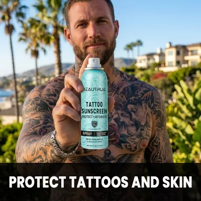 Custom Private Label HiDef Sunscreen Mist Spray SPF50 Sweatproof Outdoor Sports Fast Drying Invisible NonGreasy Finish