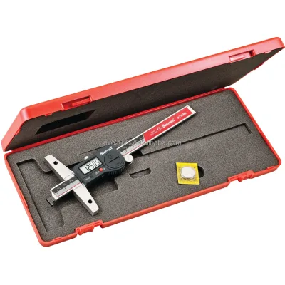 Starrett 3753B-6/8/12 Stainless Steel 0.01mm Digital Depth Gage with 1 Year Warranty for Precision Machining