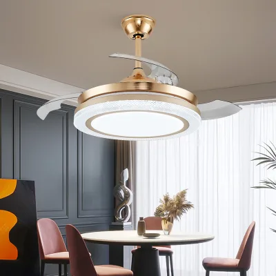 Dinning and Living Area 42 INCH Chandelier Ceiling Lamp Blissbells Dimmable Ceiling Fan Lamp for Bedroom