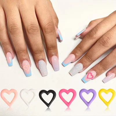 Wholesale Resin Star Nail Charms Heart Manicure Trendy Nail Charms