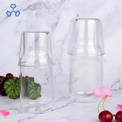 Handmade Aesthetic Personalized Transparent Customized Borosilicate Glass Water Pitcher With Cup