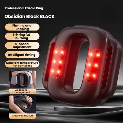Fascia Ring Mini Muscle Vibration Fascia Device Adjustable Strap Fits up Cordless Rechargeable Portable Fascia Ring with Heat