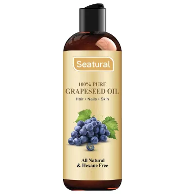 Pure and Natural Grapeseed Oil Premium Grade Carrier Oil for Skin and Hair - Hair and Body Massage