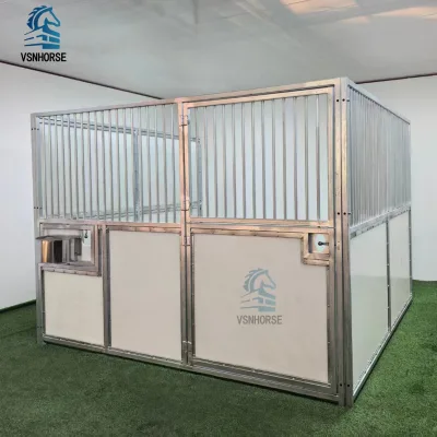 Prefabricated Metal Horse Barn Partition Permanent Portable Hot Galvanized Steel Frame Outdoor Horse Barns Cavalos