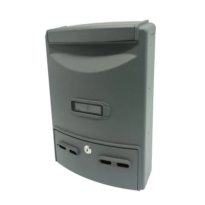 2026 Hubuy Waterproof Dark Gray Powder Coating Aluminum Mailbox for POST with Mounting Accessories (Expansion Tube and Screws)