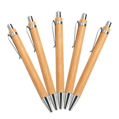 2024 Promotional Personalized Customized Bamboo Ball Pen Eco Friendly Engraved Bamboo Ballpoint Pen With Logo