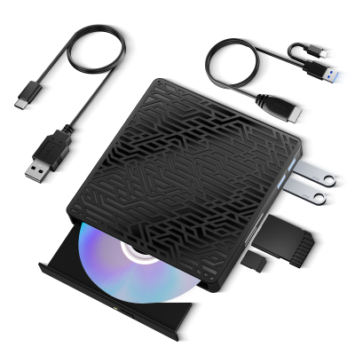 graveur blu-ray 5 in 1 External Blu Ray Drive,Multifunctional USB3.0 Type-C 3D External Blu Ray Slim Optical Drive