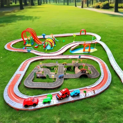 Early Education Puzzle Exercise Common Sense Racing Car Track Assembly Toys Men Women Children's Common Sense Training Other Toy