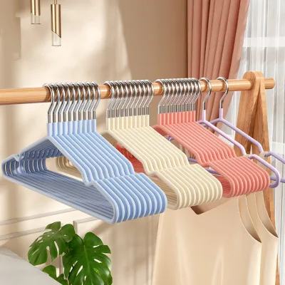 Thickened Household Garment Accessories Traceless Simple Metal Cloth Hook for Cloth with Anti-slip Grooves