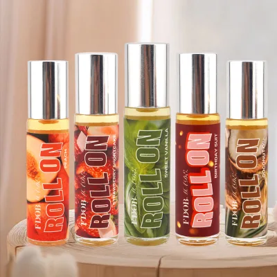 Best Selling Small Perfume Crystal Birthday Peach Scent Perfume High Quality Last Long Scent Body Roll on Oil