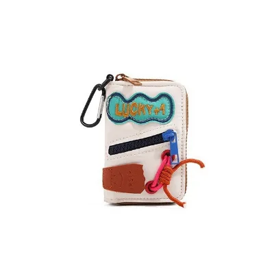 Korean-Style Short Zipper Wallet with Multiple Card Slots Cute and Girly Niche Design Card Holder Polyester Lining