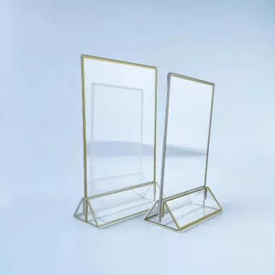Clear Acrylic DIY Wedding Table Number Menu Sign Stand Blank Bar List Sign for Place Cards & Table Numbers