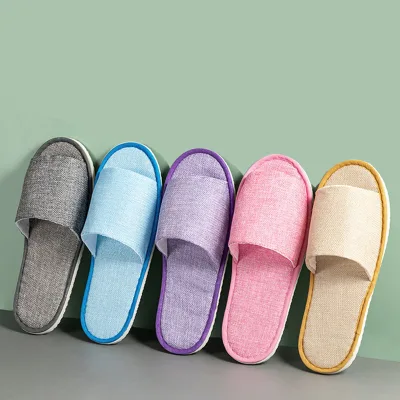 Hotel and Guesthouse Disposable Cotton slippers with Anti-slip Design, Hotel-provided slippers