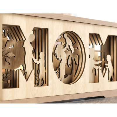 New Wooden Multi-layer Standing-shaped Festive Decoration Ornaments