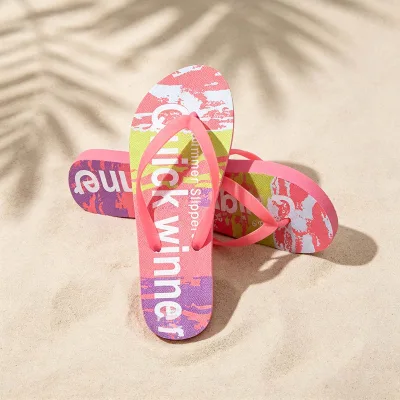 Women's Summer Waterproof PVC Breathable Flip-Flops with Insole Anti-Slippery Platform Lightweight Soft Casual Sandals