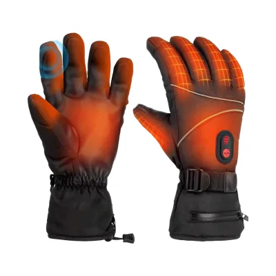 Unisex USB Rechargeable Heated Gloves with Touch Screen Overheat Protection Portable for Car & Household Use