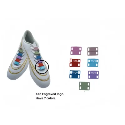 Custom Logo Reusable Silicone Shoelace Tag Decoration Engraved Shoelace Charm Label