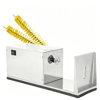 ITO Semi Automatic Spiral Potato Slicer Commercial Tornado Tower Cutter Electric 200-500W 430 Food-Grade Stainless Steel 2.5-3mm
