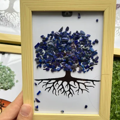 Natural Crystal Chip Stone Tree Album Crystal Craft Raw Stone Heal Gems Rose Quartz Phoalbum