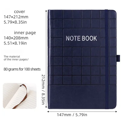 Smart Pu Leather Hardcover Agenda Planner and Diary Set with Custom Logo for Business Promotion