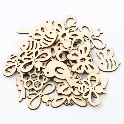 Wood Craft Decorations Laser Cut Wood Animals Decor Gift for Christmas DIY