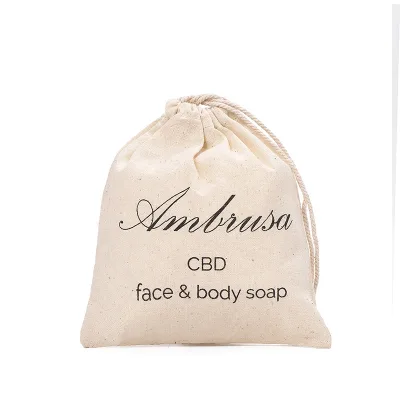 Custom Logo Promotional Gift Packaging Mini Thin Eco Friendly Muslin Cotton Drawstring Skin Care Pouch Face Body Soap Bag