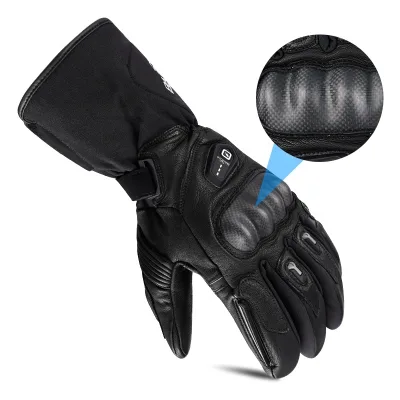 Touchscreen Compatible Windproof Battery Powered for Freezing Highway Motorcycle Riding Heated Gloves