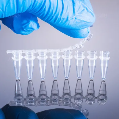 PCR Tube Strips with Volume 0.2ml 8 Tubes Strip Clear and DNAse RNase Free