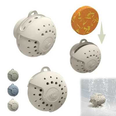 2 in 1Silicone Aromatherapy Diffuser Shower Steamer Holder with Water Flow Regulator Design Fits Most Standard Tablets