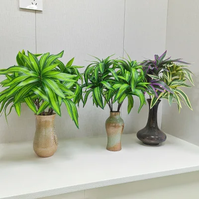 Simulated Dragon Blood Tree Long Stem Decor Artificial Lily Tropical Plant Christmas Halloween Wedding Graduation Decoration