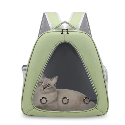 Wholesale Himmers Fashion Portable Foldable Breathable Double Shoulder Oxford + PVC Zipper Closure All Seasons Pet Backpack